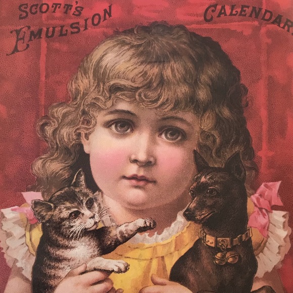 NWT Victorian Girl Magnetic Mini Calendar - Picture 2 of 3